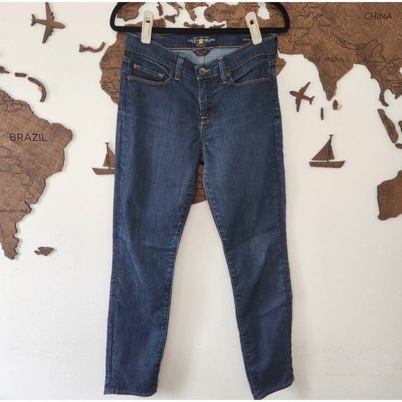Lucky Brand Sofia Skinny Jeans Dark Wash Ultra Curvy Fit Womens Size 8 - Picture 2 of 11
